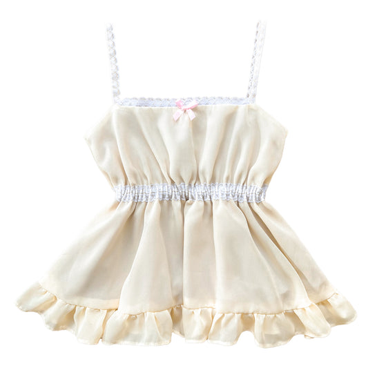 [Preorder] Macaron Sweetheart Babydoll Top in Buttercream