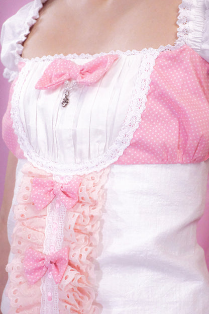 [Preorder] Strawberry Seraphina Top in White