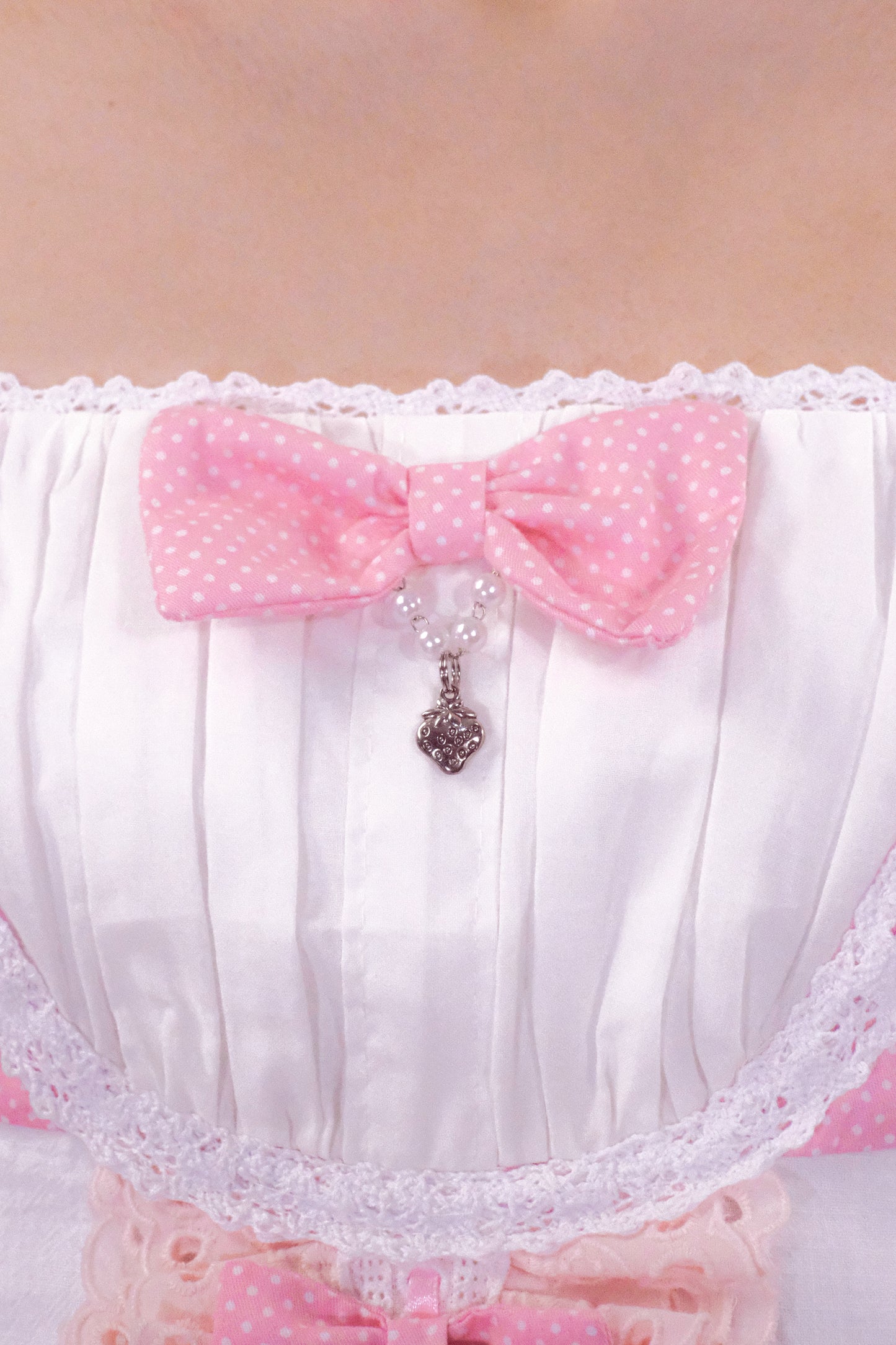 [Preorder] Strawberry Seraphina Top in White