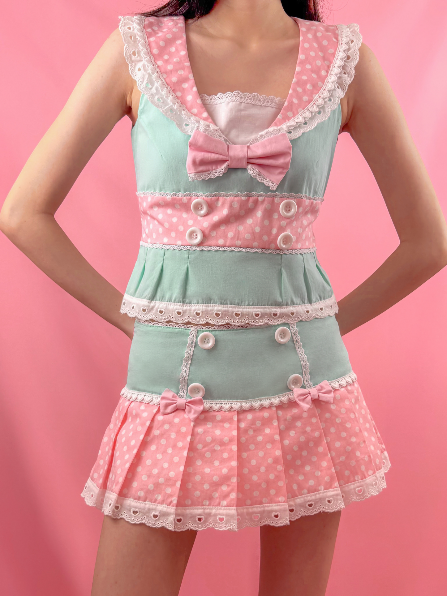 [Preorder] Bubblegum Sailorette Top in Mint