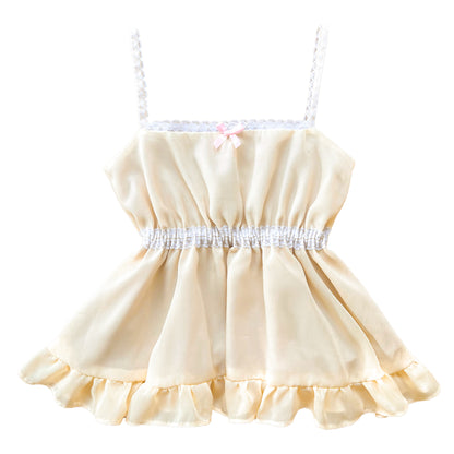 [Preorder] Macaron Sweetheart Babydoll Top in Buttercream