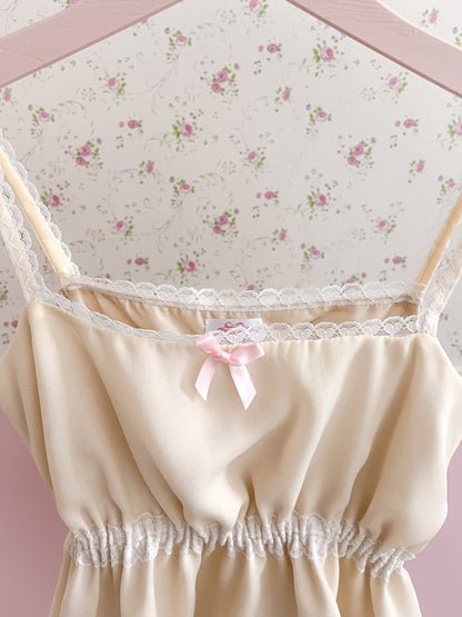 [Preorder] Macaron Sweetheart Babydoll Top in Buttercream