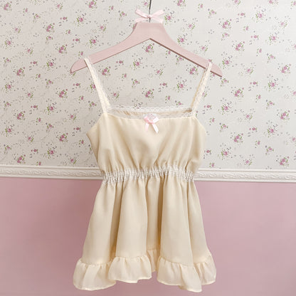 [Preorder] Macaron Sweetheart Babydoll Top in Buttercream