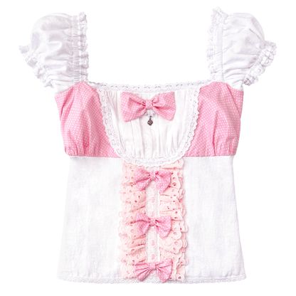 [Preorder] Strawberry Seraphina Top in White