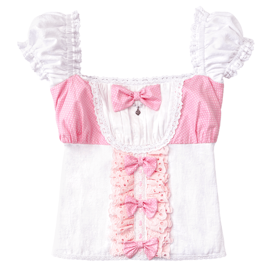 [Preorder] Strawberry Seraphina Top in White